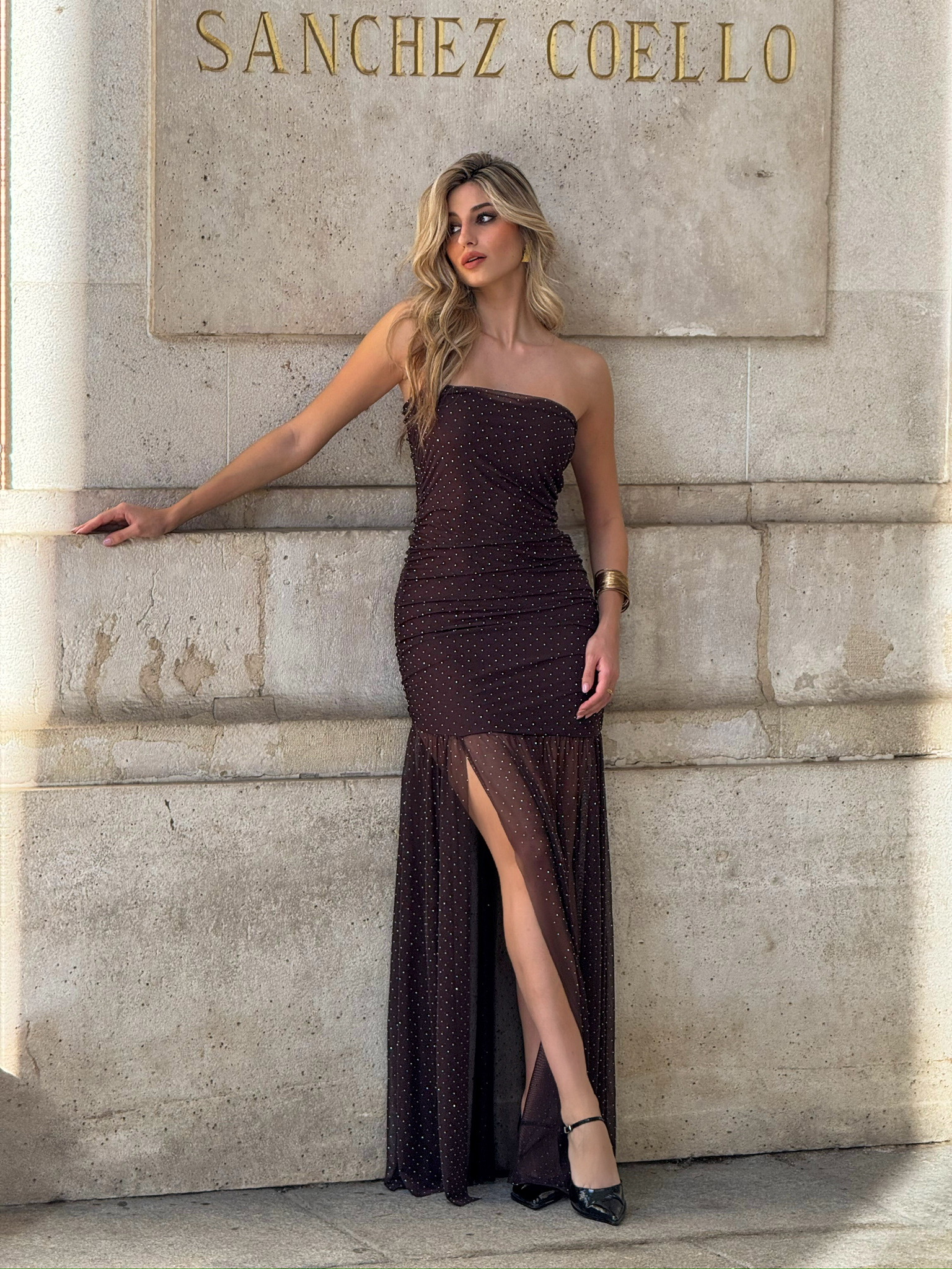 Vestido Tul Sirena Brillitos
