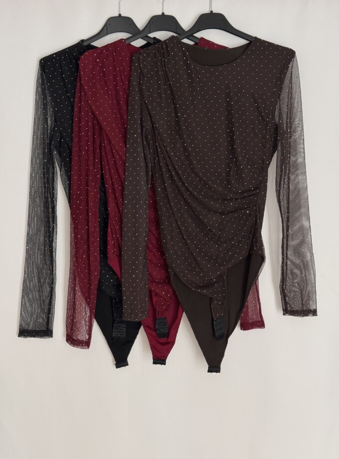 Body Tul Brillitos - Negro, Talla única