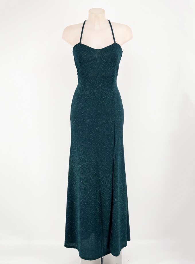 Vestido Lurex Espalda Cruzada