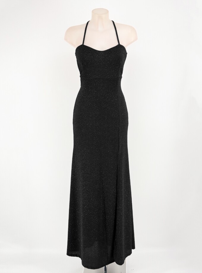 Vestido Lurex Espalda Cruzada