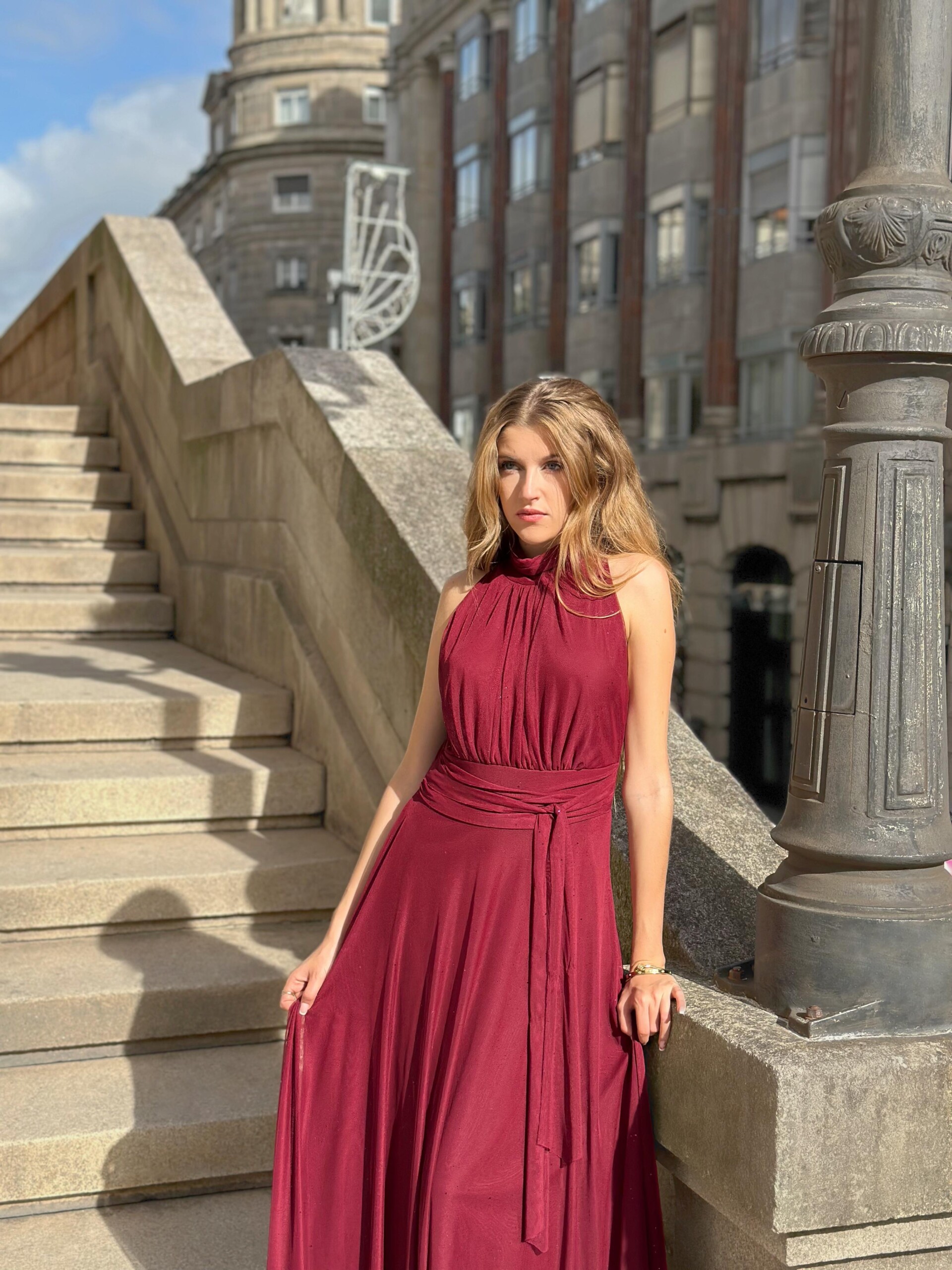 Vestido Tul Basic Halter Brillos