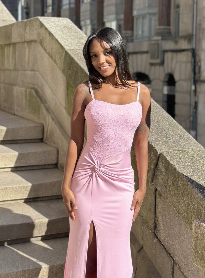 Vestido Sirena Top Encaje