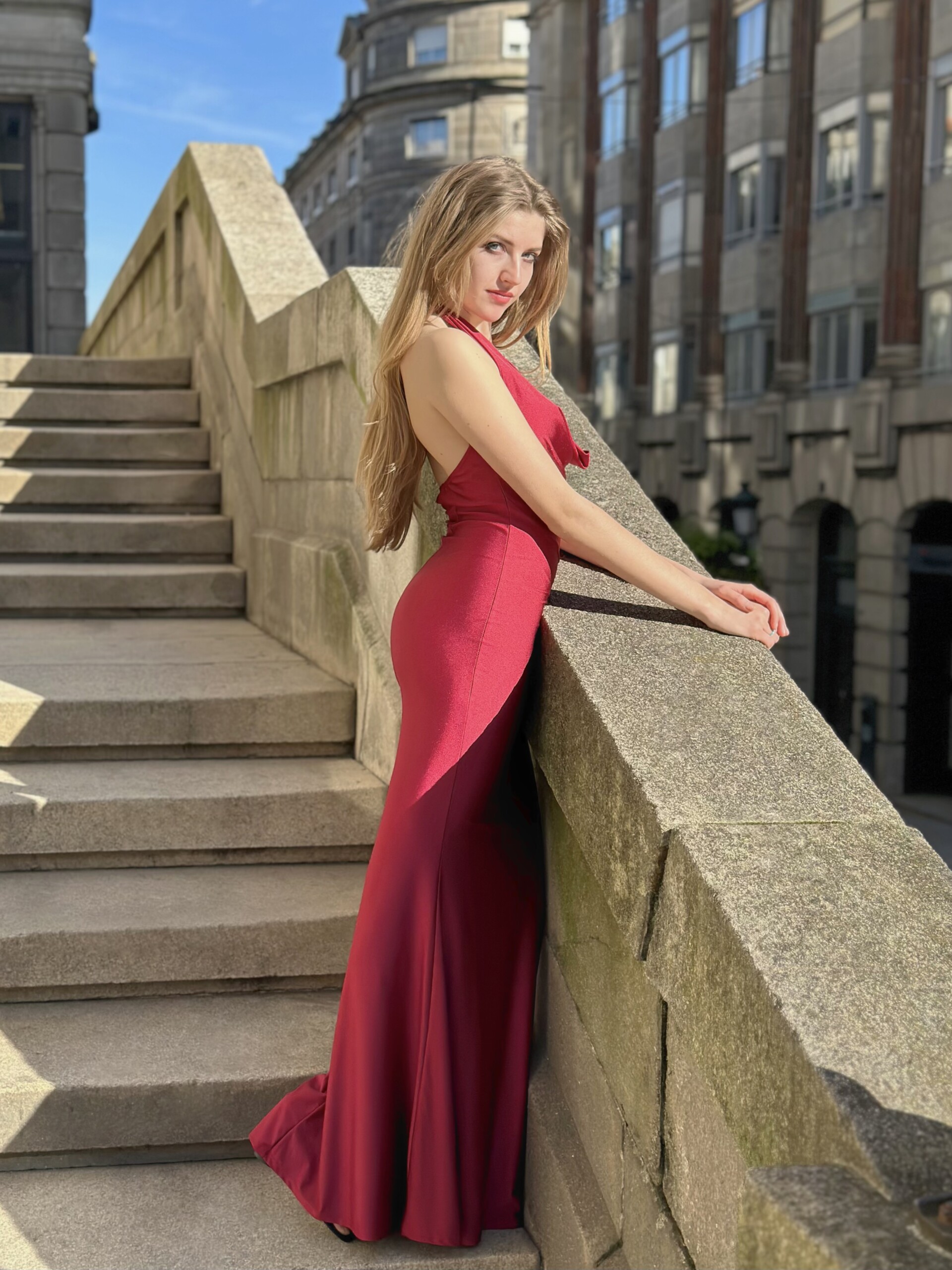 Vestido Seda Escote Cascada - Imagen 3