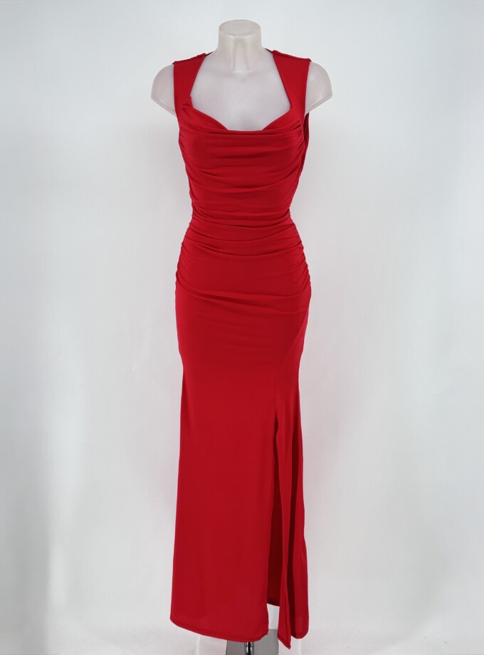 Vestido Sirena Cascada Espalda