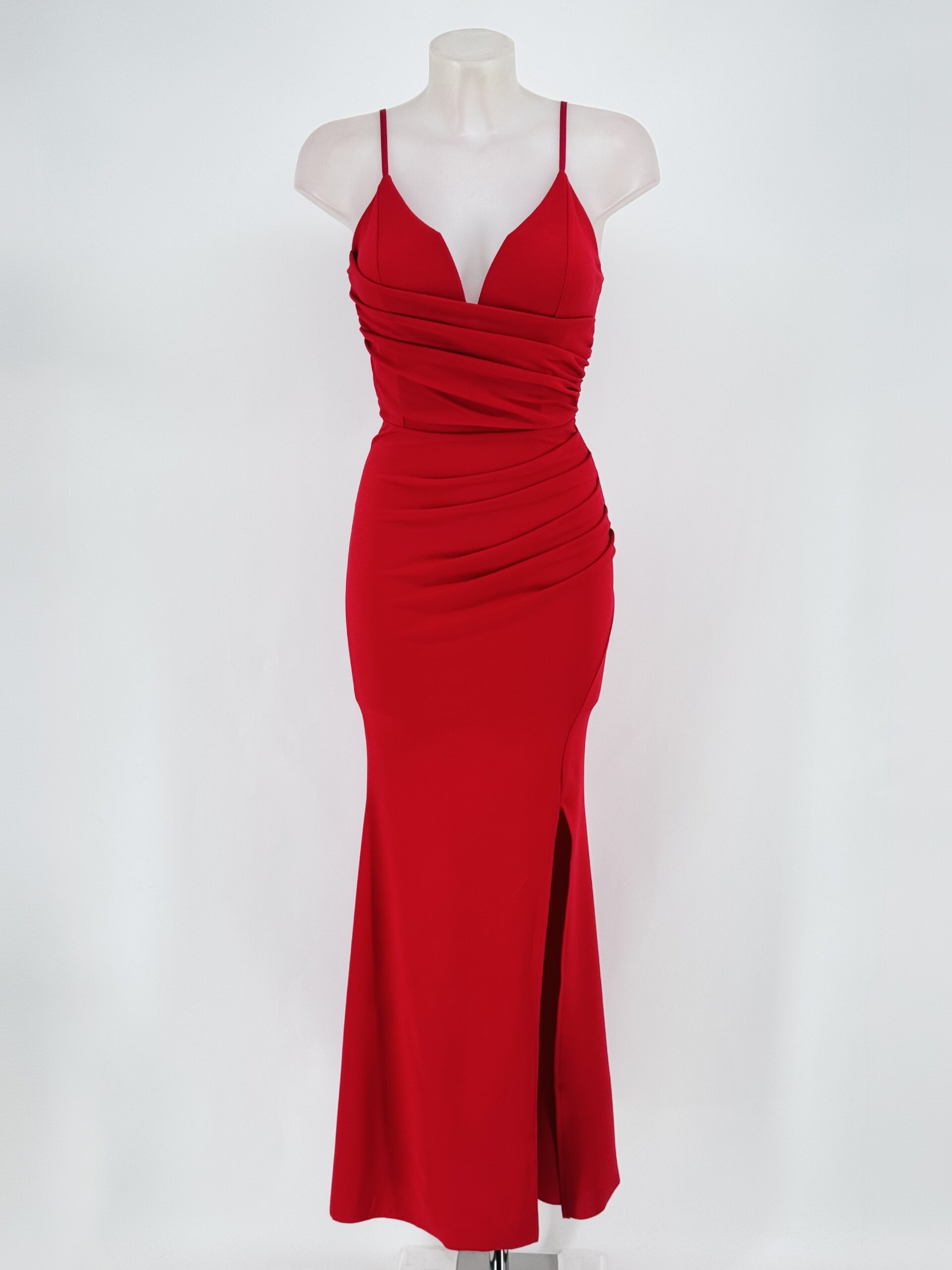 Vestido Sirena Escote Drapeado