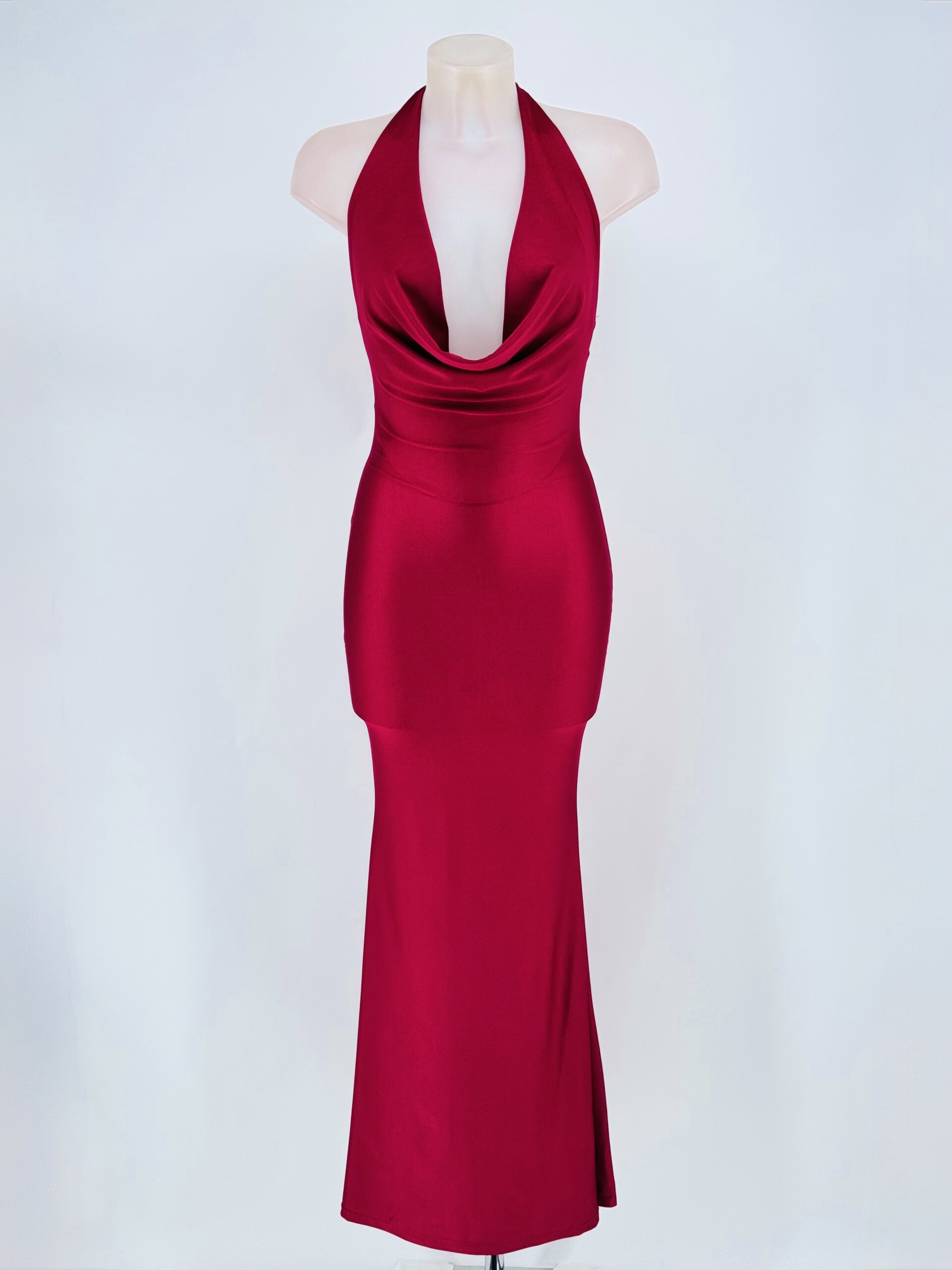 Vestido Seda Escote Cascada - Imagen 2