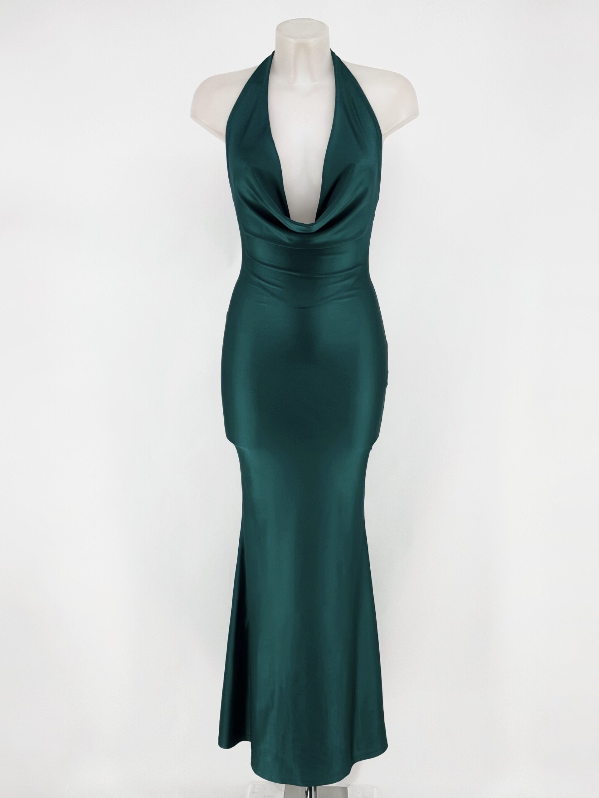 Vestido Seda Escote Cascada - Imagen 3