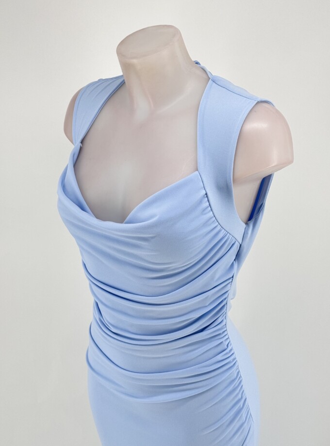 Vestido Sirena Cascada Espalda