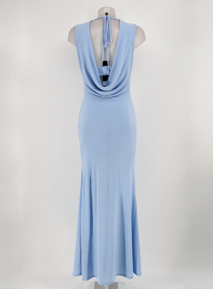 Vestido Sirena Cascada Espalda