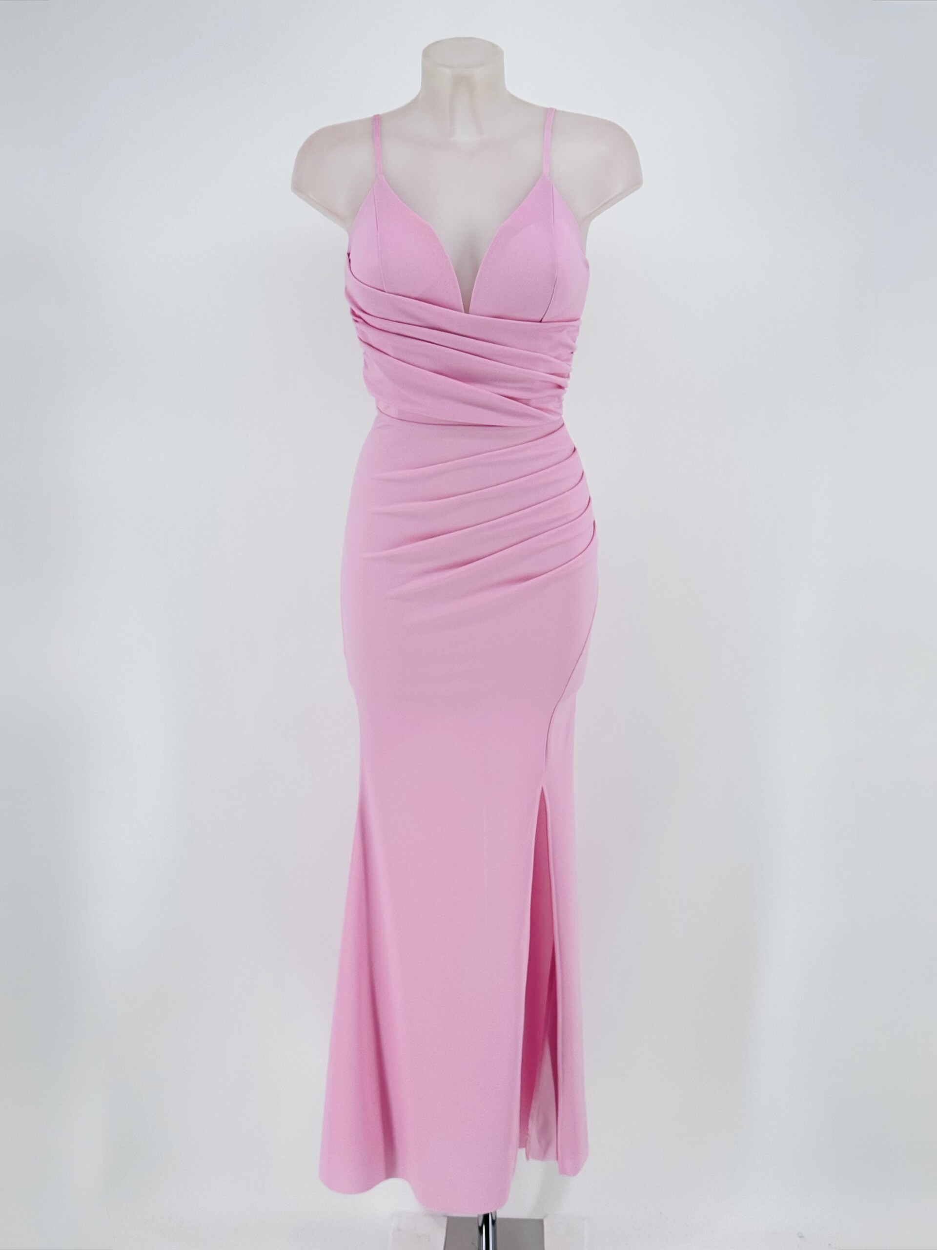 Vestido Sirena Escote Drapeado - Imagen 5