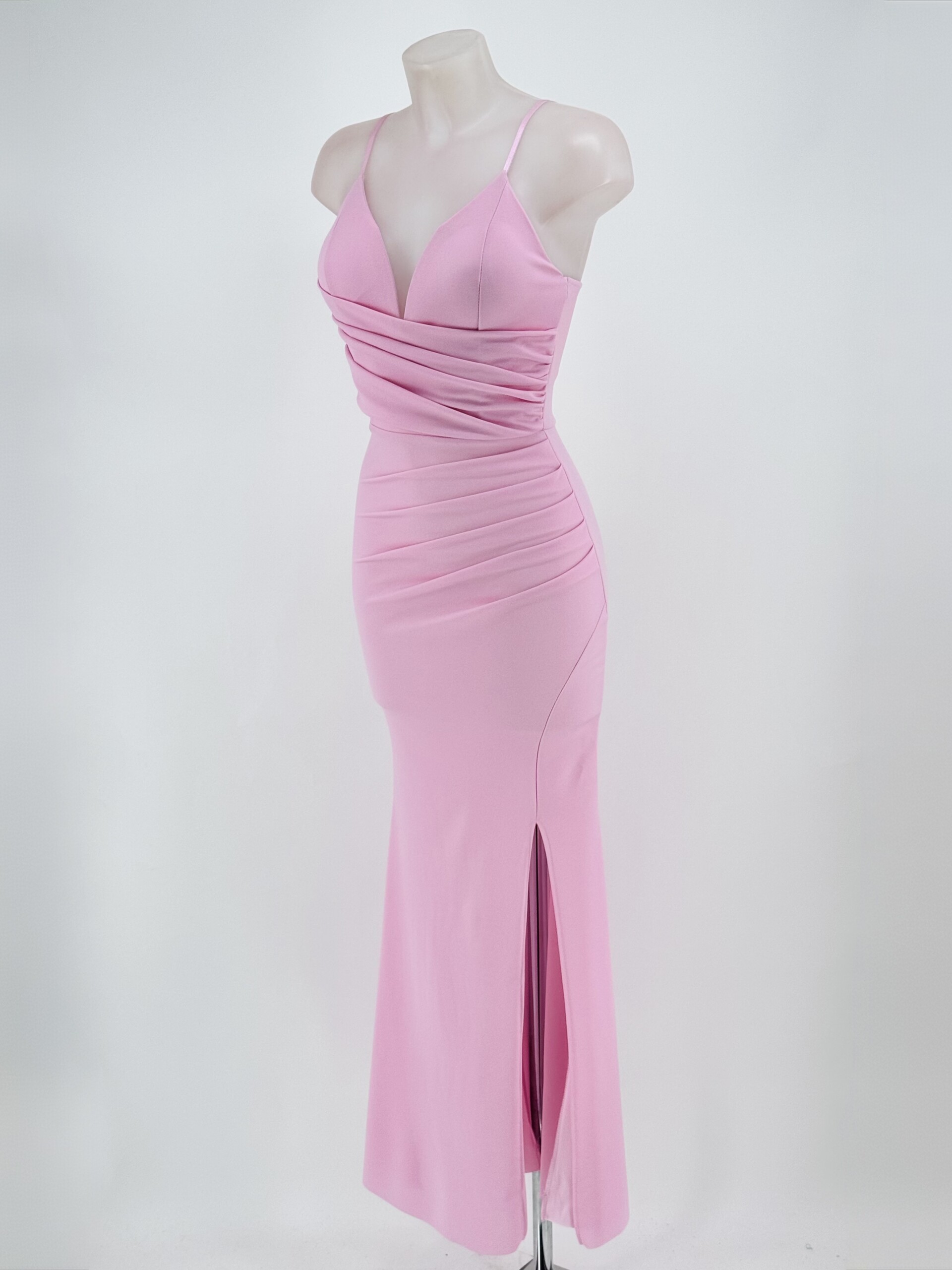 Vestido Sirena Escote Drapeado - Imagen 4