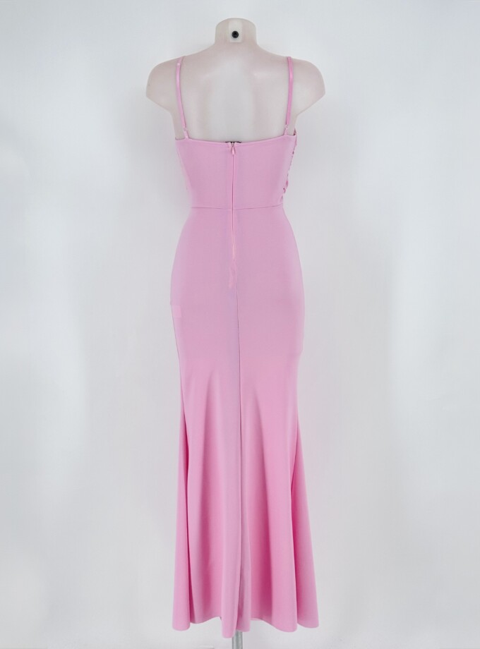 Vestido Sirena Escote Drapeado