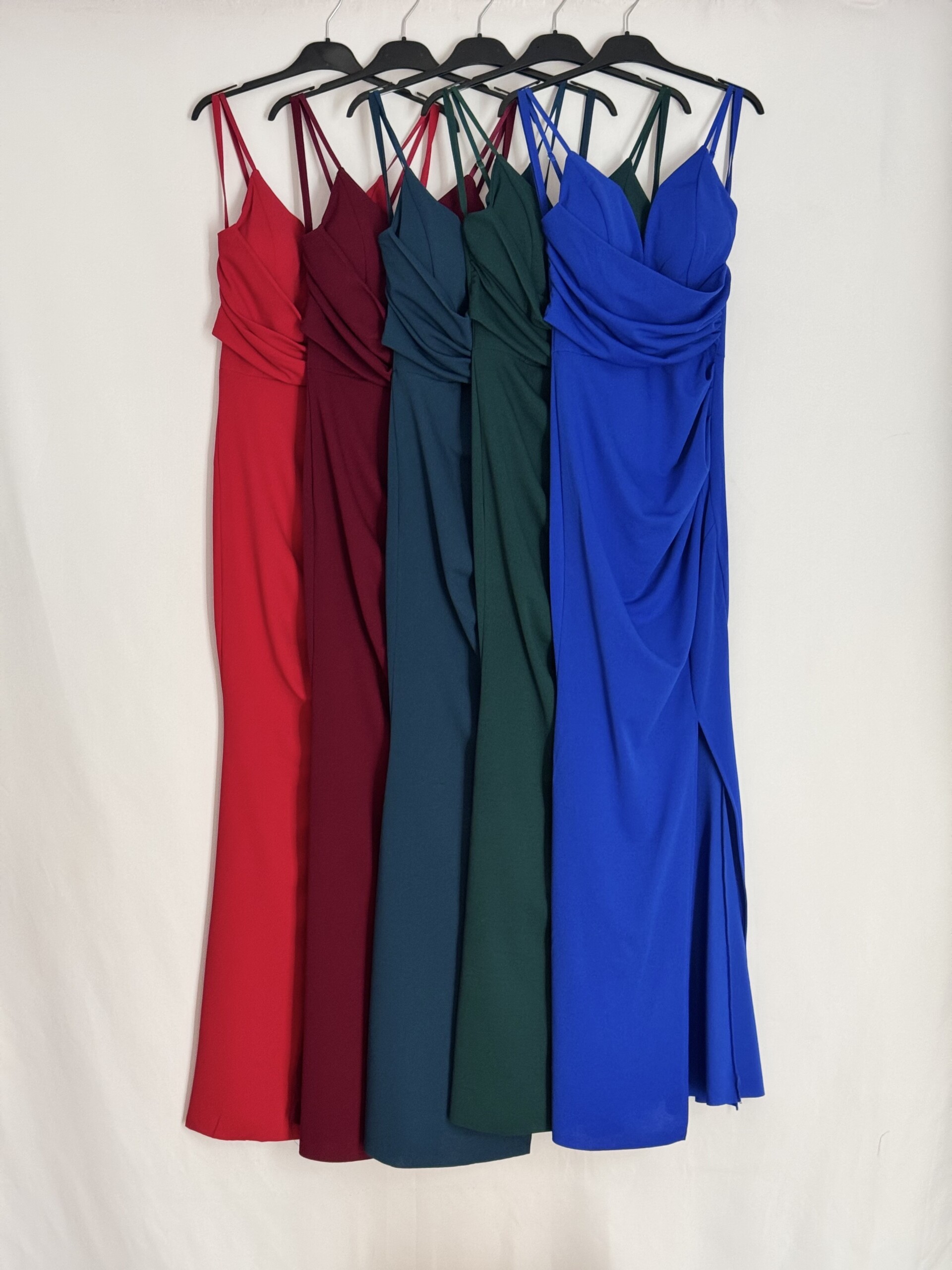 Vestido Sirena Escote Drapeado - Imagen 2