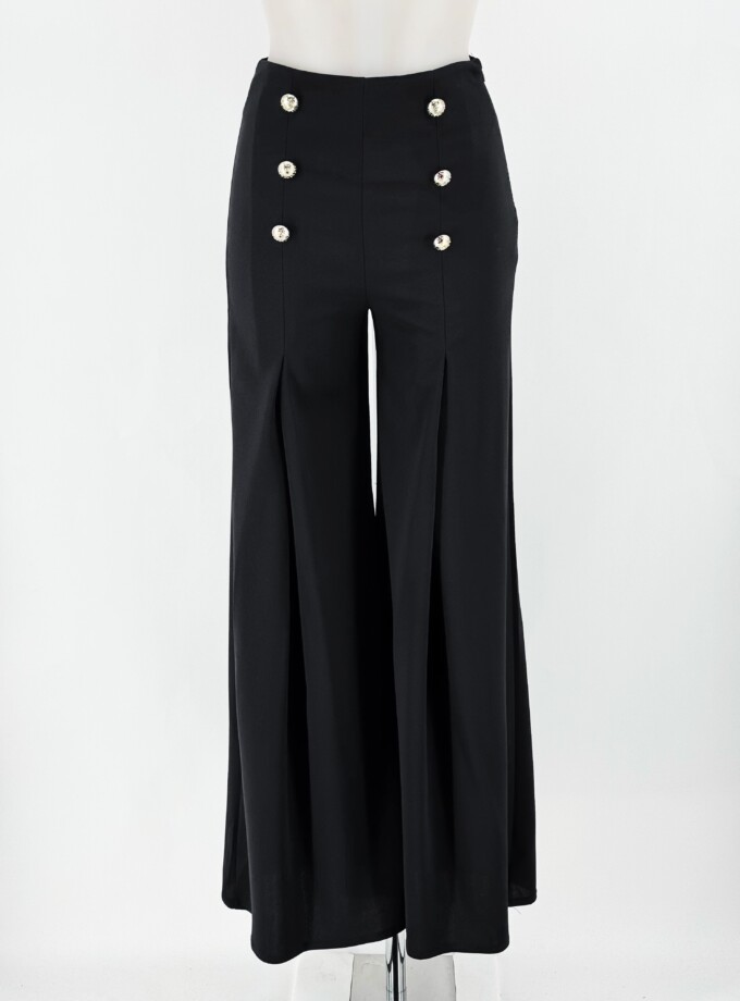 Pantalón Botones Pliegue Frontal