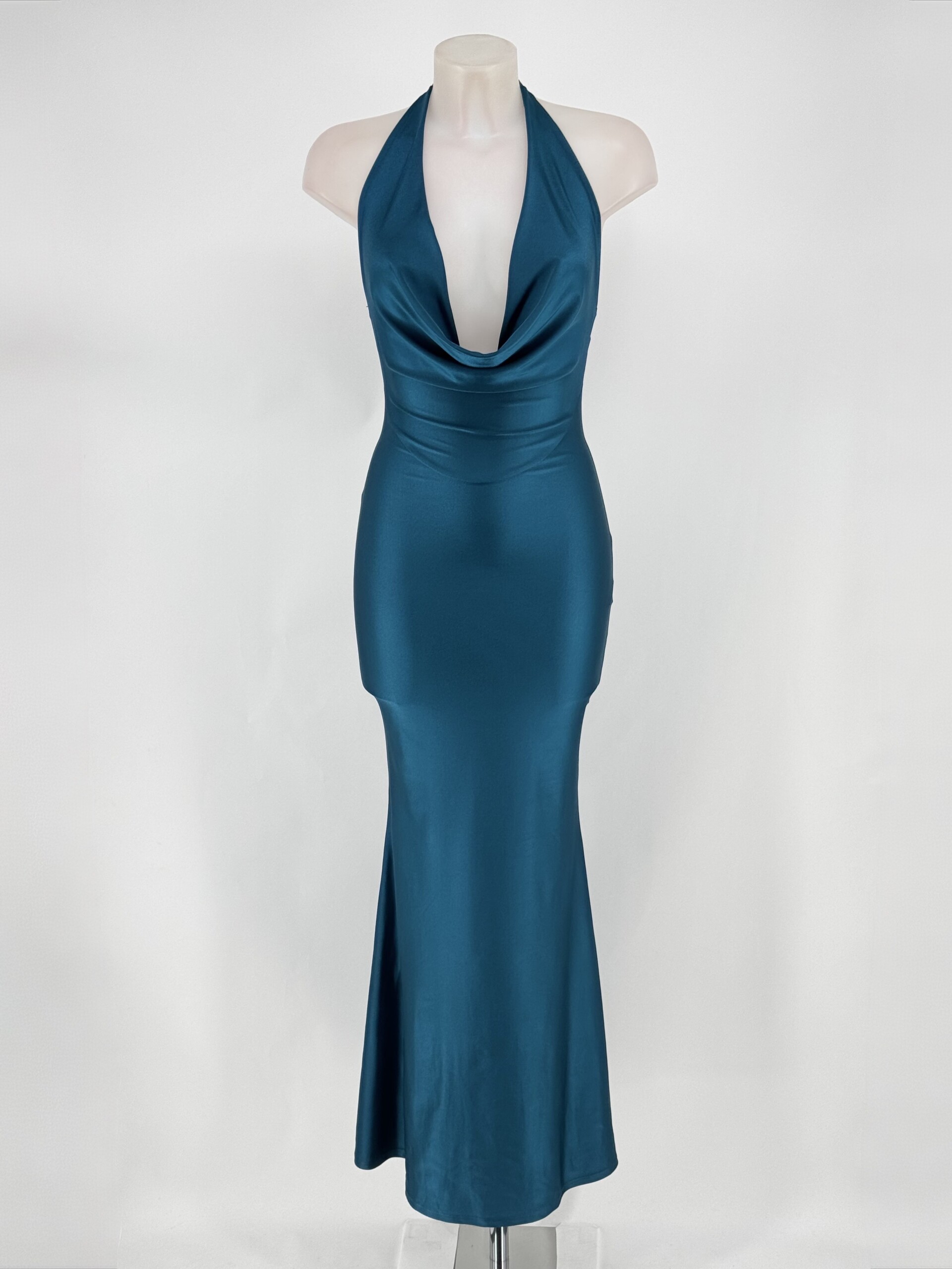 Vestido Seda Escote Cascada - Imagen 13