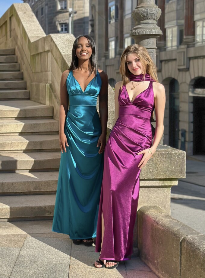 Vestido Seda Sirena Escote