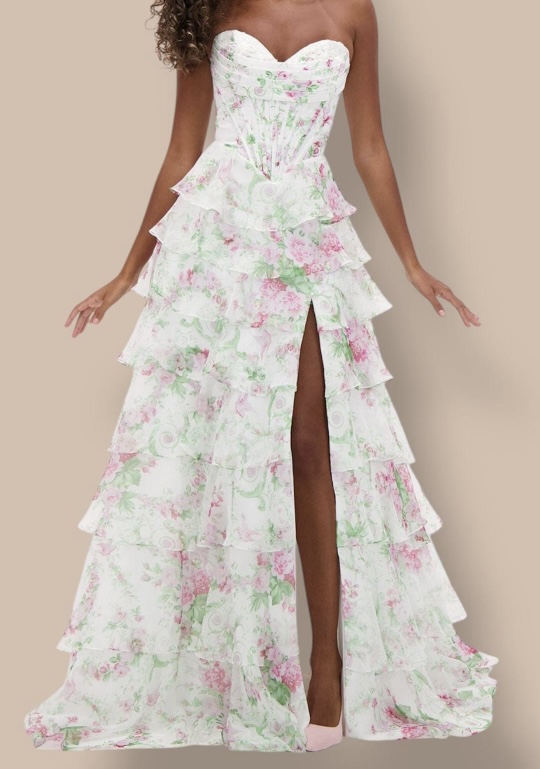 Vestido Volantes Estampado