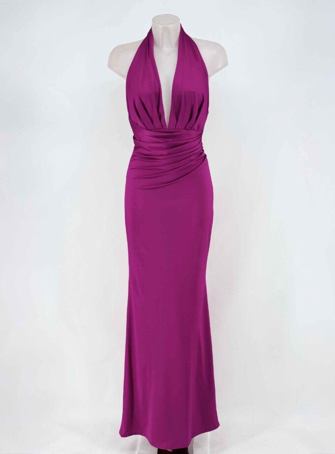 Vestido Seda Espalda Uve