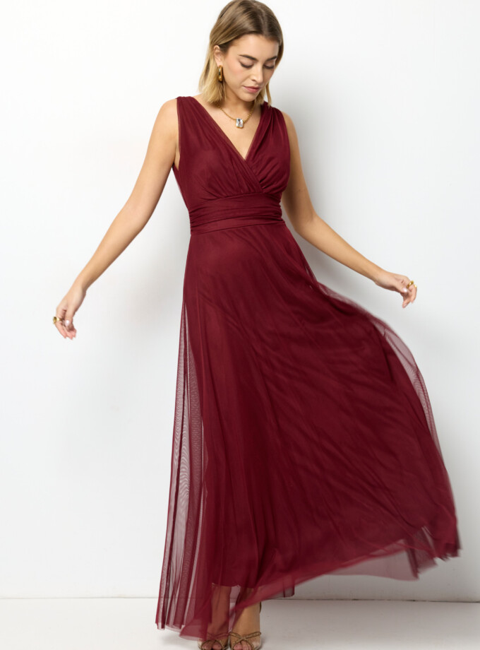 Vestido Tul Basic Cintura