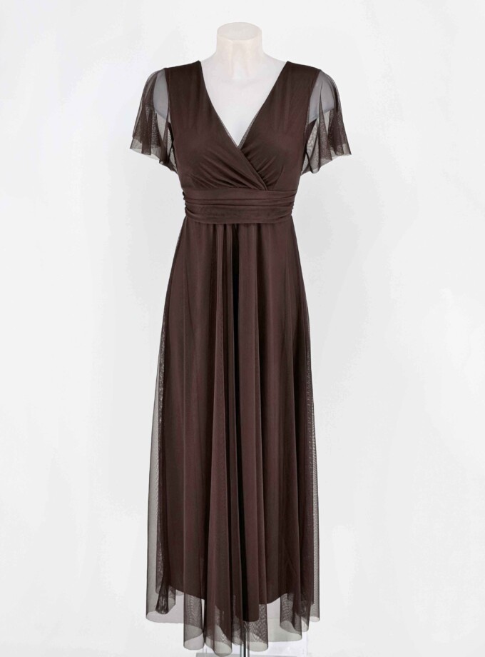 Vestido Tul Basic Mangas