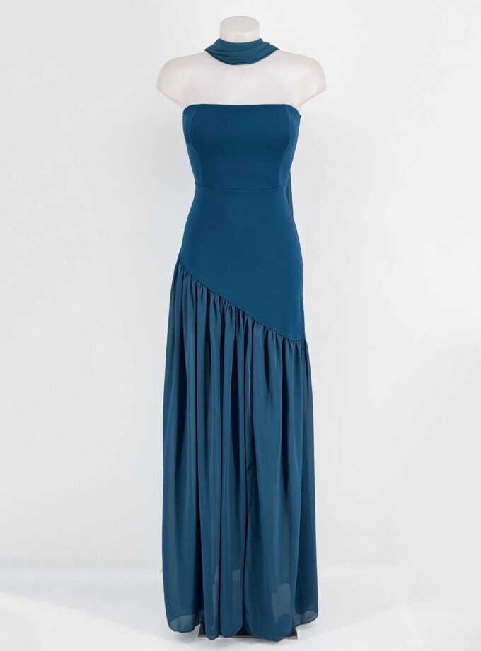 Vestido Sirena Falda Gasa