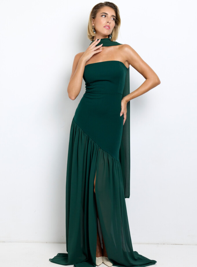 Vestido Sirena Falda Gasa