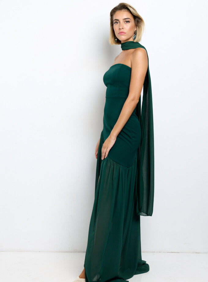 Vestido Sirena Falda Gasa