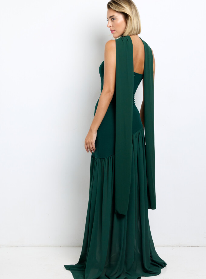 Vestido Sirena Falda Gasa