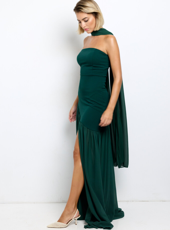 Vestido Sirena Falda Gasa