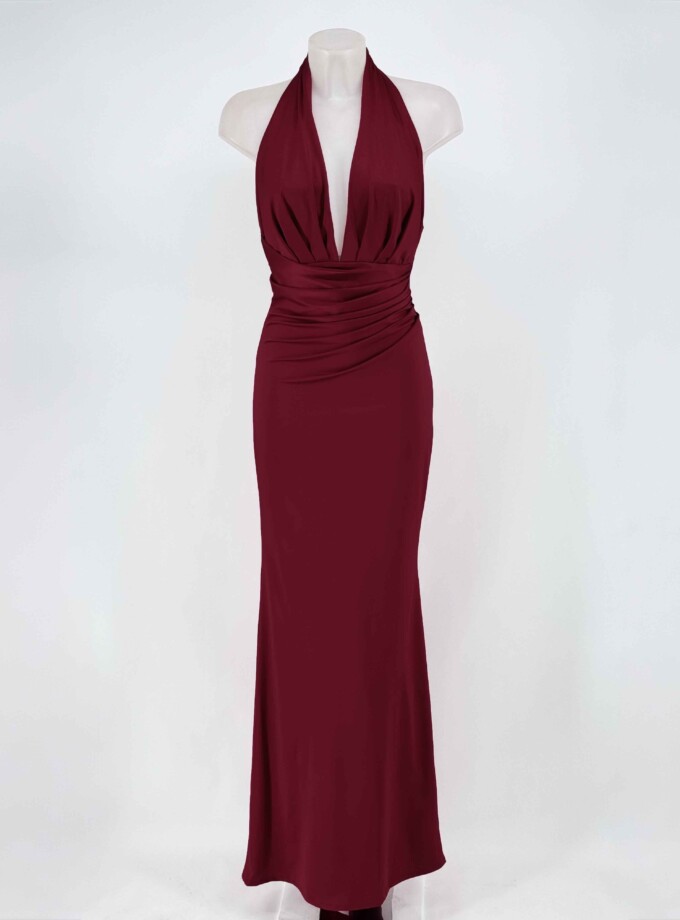 Vestido Seda Espalda Uve