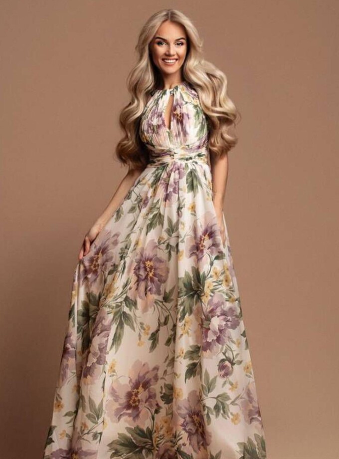 Vestido Halter Estampado