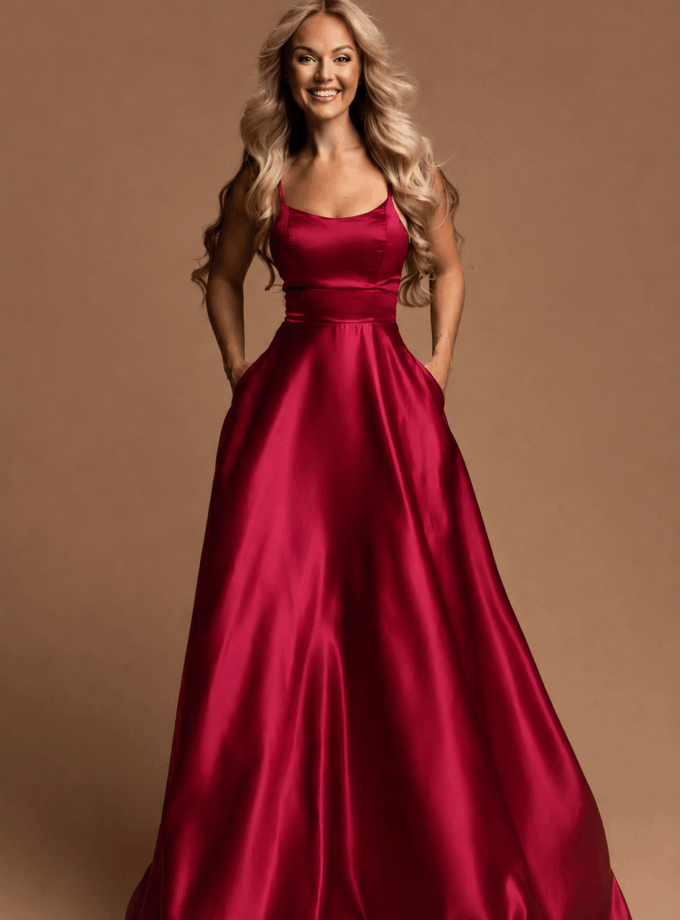 Vestido Seda Tirantes Bolsillos