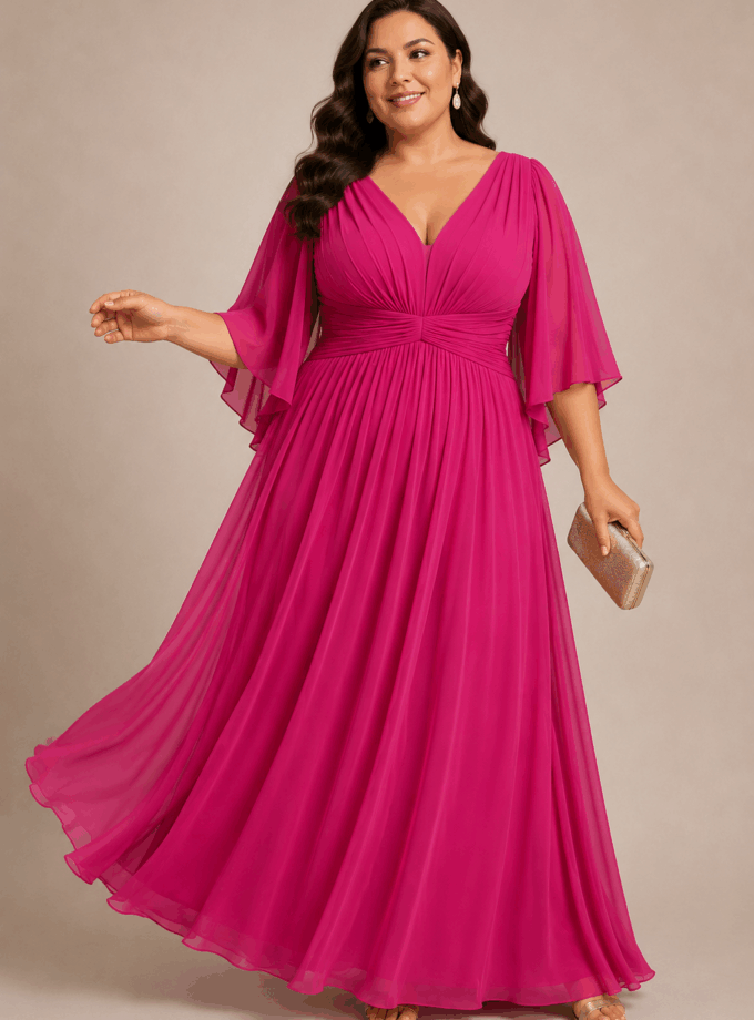Vestido Elástico Manga Francesa Curvy