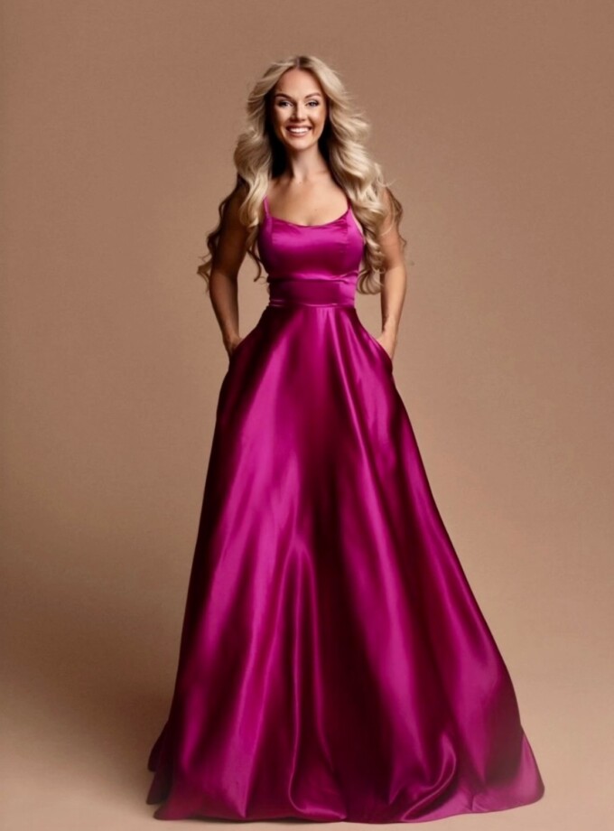 Vestido Seda Tirantes Bolsillos