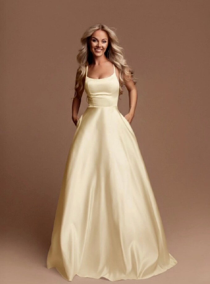 Vestido Seda Tirantes Bolsillos