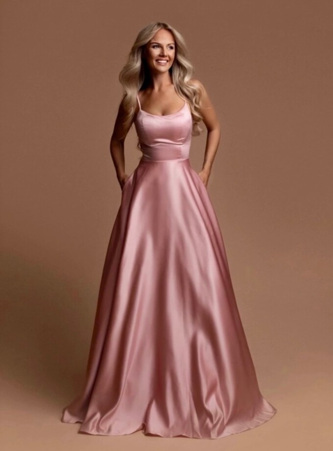 Vestido Seda Tirantes Bolsillos