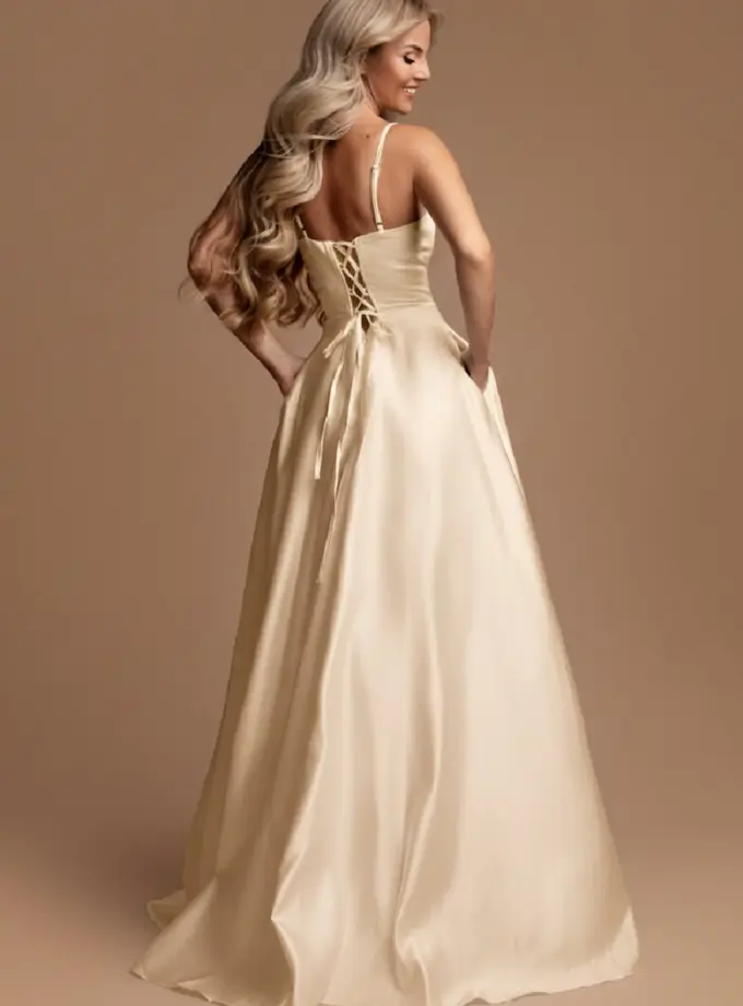 Vestido Seda Tirantes Bolsillos