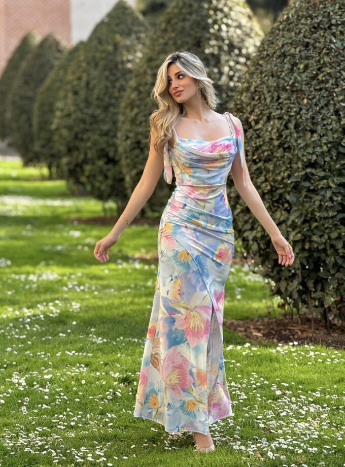 Vestido Estampado Lazos