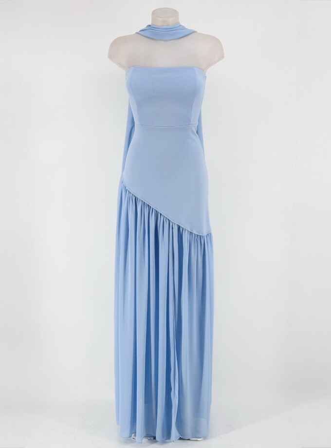 Vestido Sirena Falda Gasa