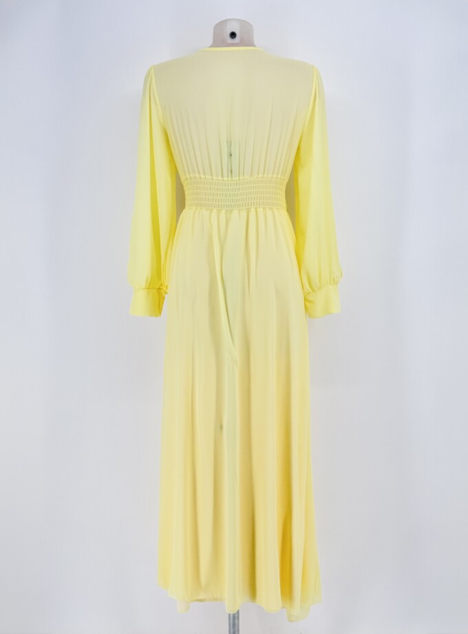 Vestido Gasa Mangas Abertura Basic