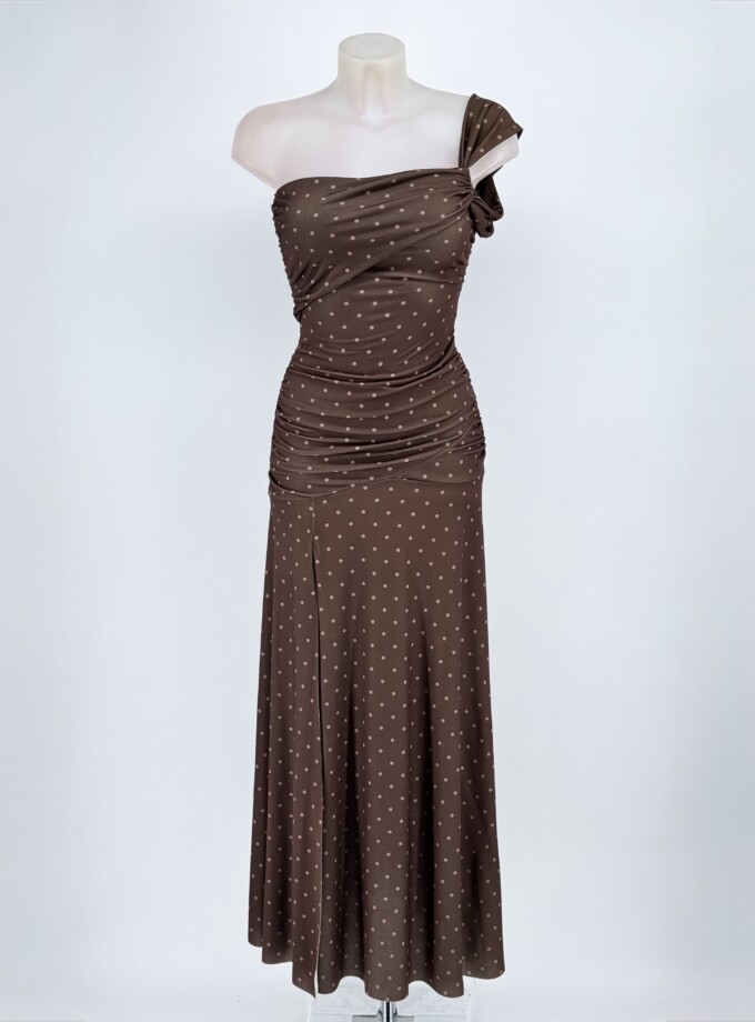 Vestido Hombro Doble Tirante Lunares