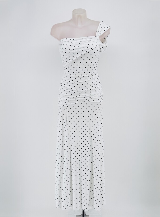 Vestido Hombro Doble Tirante Lunares