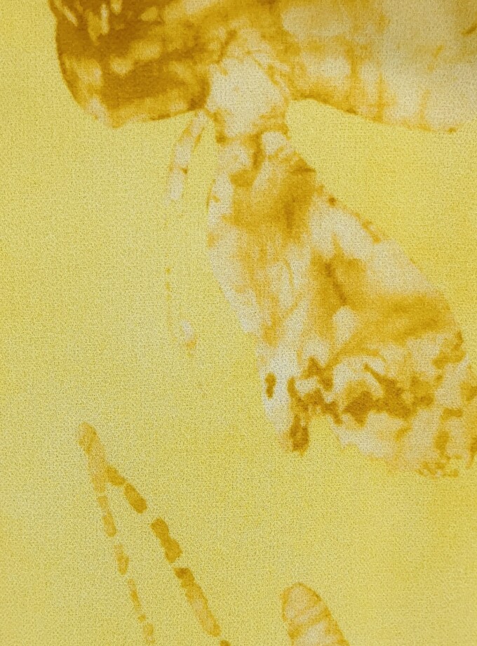 Vestido Gasa Estampado Halter Volantes