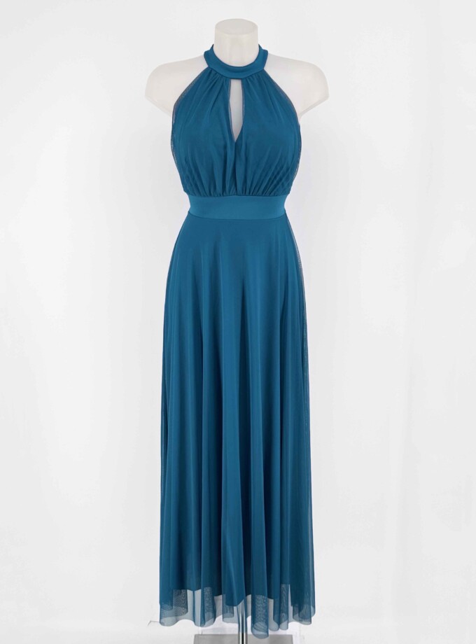 Vestido Tul Halter Largo