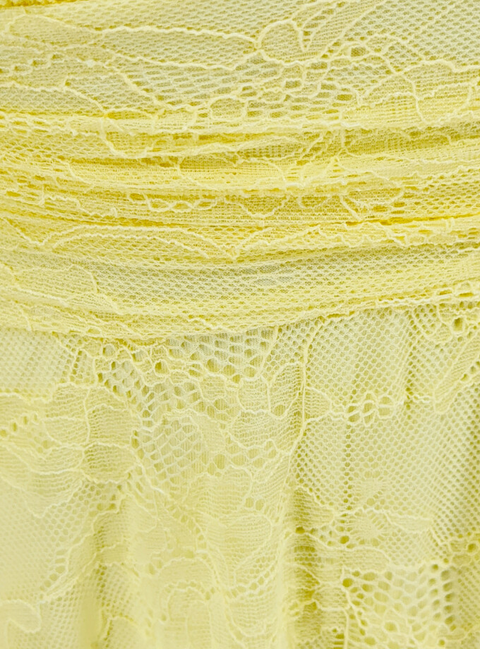 Vestido Tul Encaje Mangas