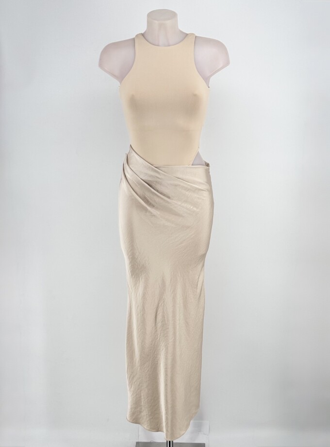 Vestido Body Falda Seda