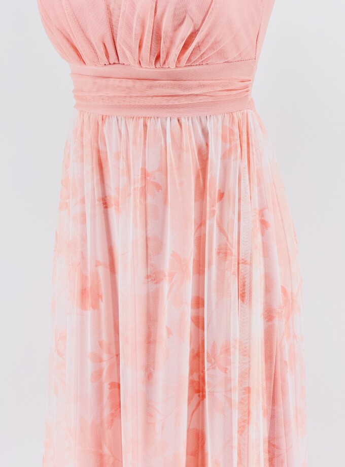 Vestido Tul Falda Estampada