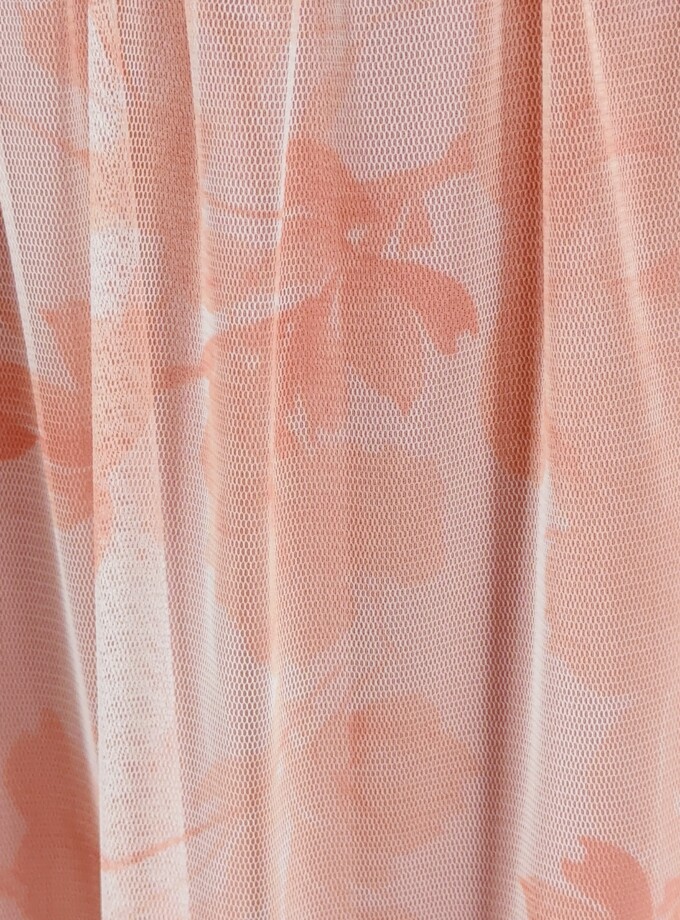 Vestido Tul Falda Estampada