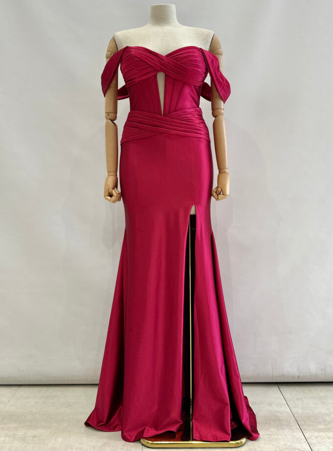 Vestido Seda Sirena Mangas Curvy