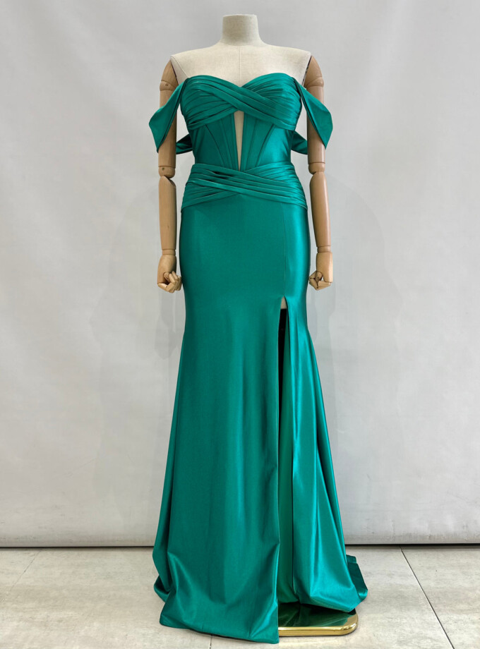 Vestido Seda Sirena Mangas Curvy